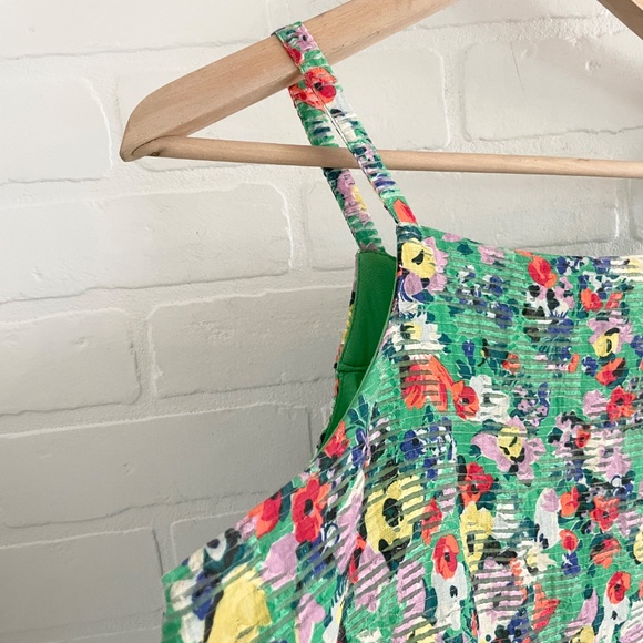 Anthropologie x Maeve Quinn Textured Cami Floral print Kwlly green Boho 8 - Picture 6 of 13